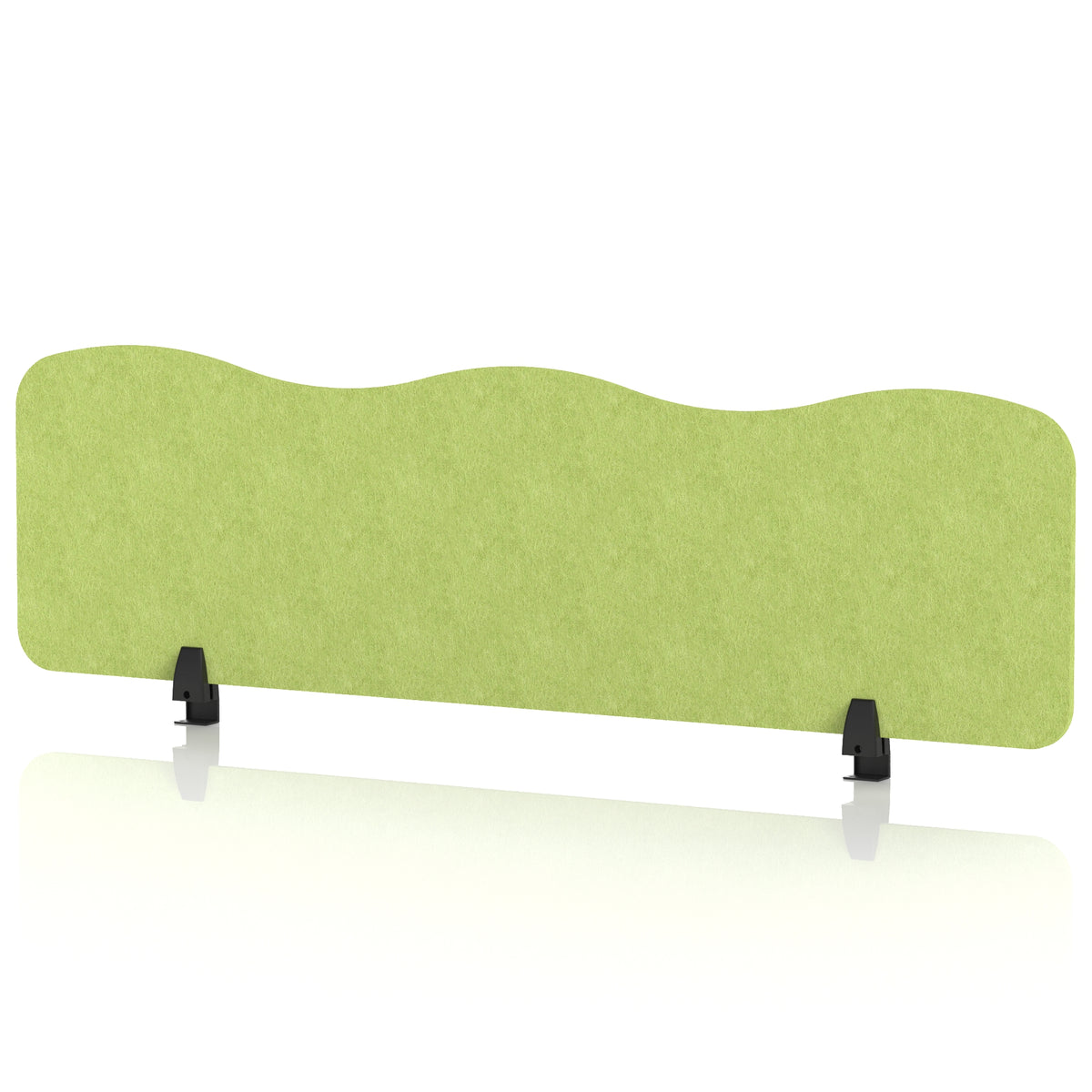 Commercial Acoustic Desktop Screen – Wave Lime Green 1400 - Industrious Decor