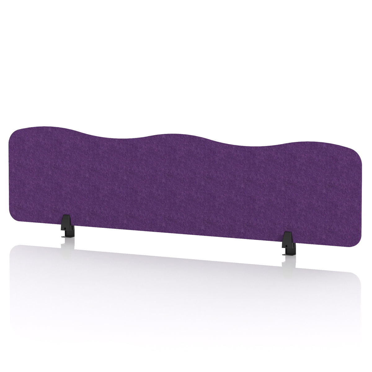 Commercial Acoustic Desktop Screen – Wave Plum Purple 1600 - Industrious Decor