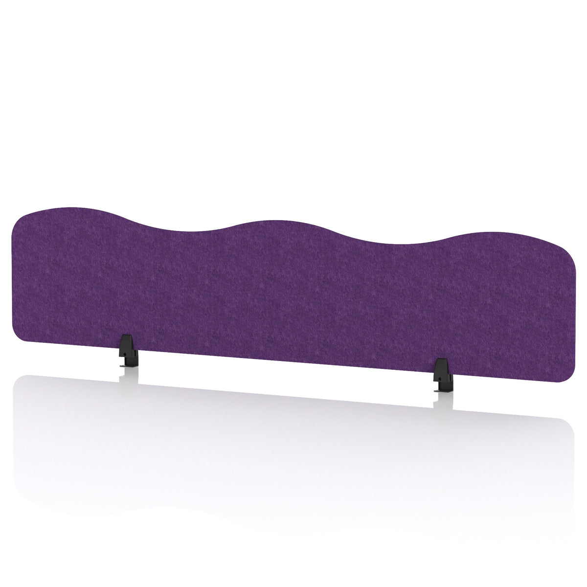 Commercial Acoustic Desktop Screen – Wave Plum Purple 1800 - Industrious Decor