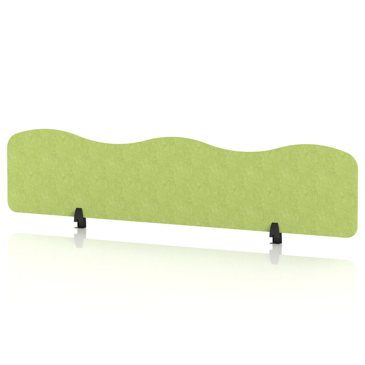 Commercial Acoustic Desktop Screen – Wave Lime Green 1800 - Industrious Decor