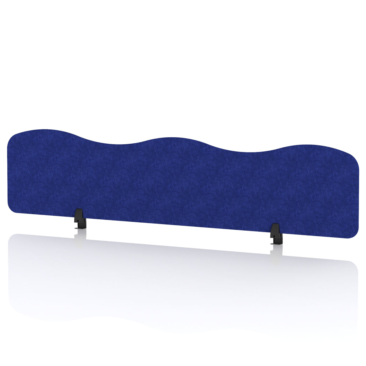 Commercial Acoustic Desktop Screen – Wave Cobalt Blue 1800 - Industrious Decor
