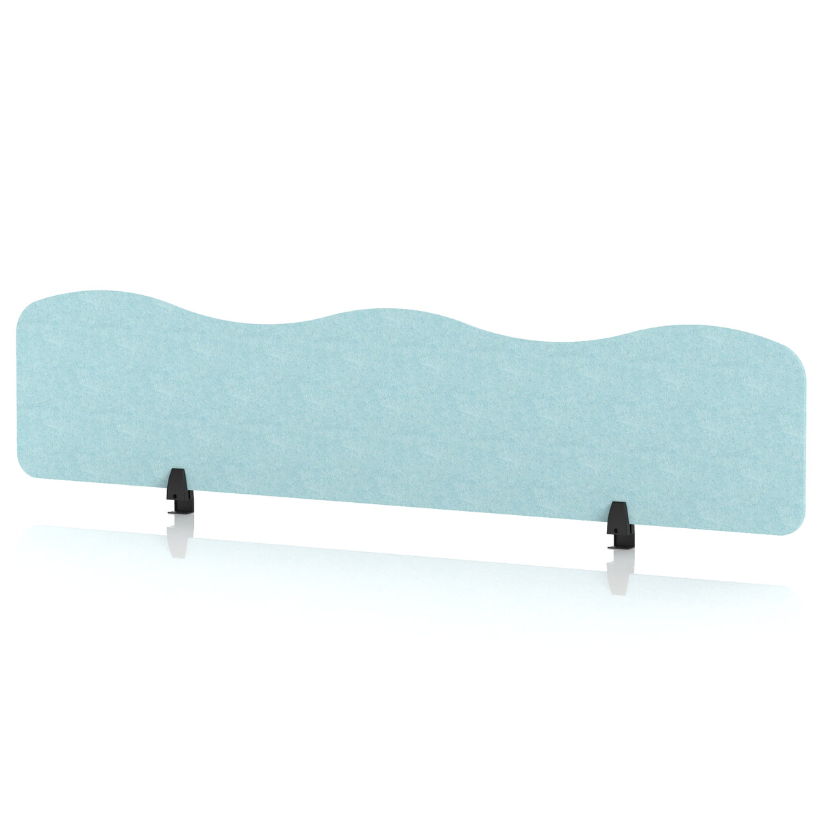 Commercial Acoustic Desktop Screen – Wave Sky Light Blue 1800 - Industrious Decor