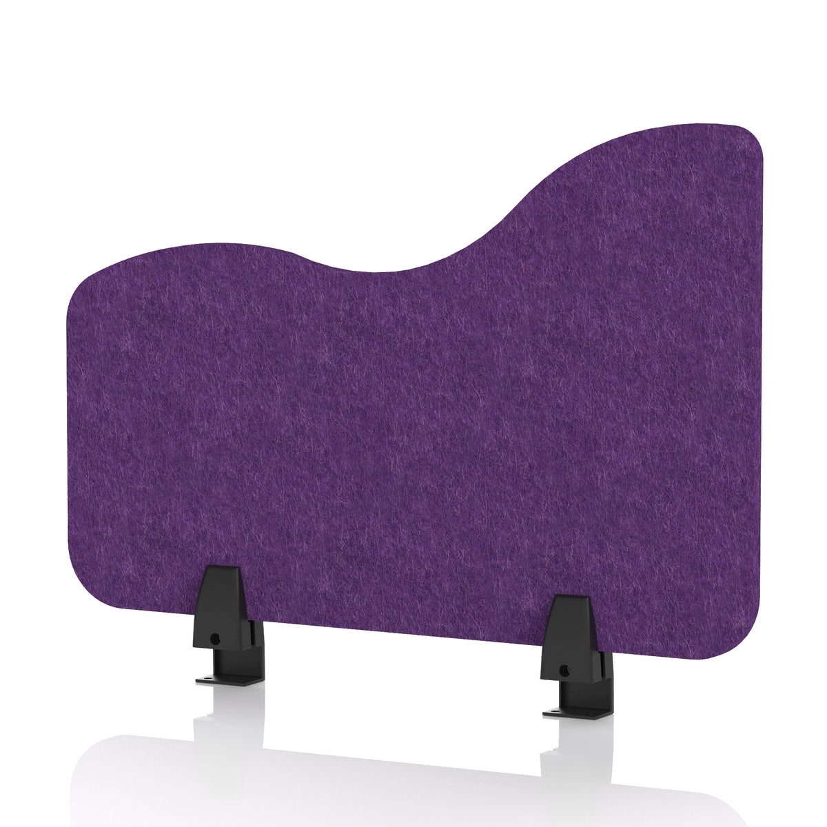 Commercial Acoustic Desk Side Screen – Wave Plum Purple 600 - Industrious Decor