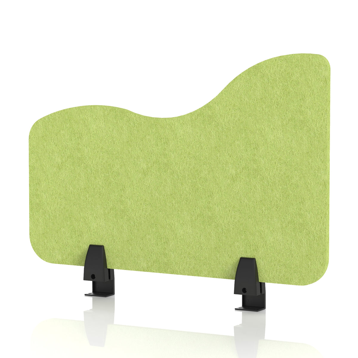 Commercial Acoustic Desk Side Screen – Wave Lime Green 600 - Industrious Decor