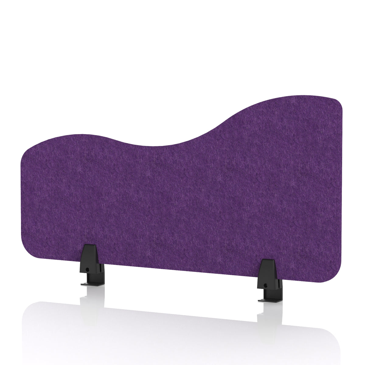 Commercial Acoustic Desk Side Screen – Wave Plum Purple 800 - Industrious Decor