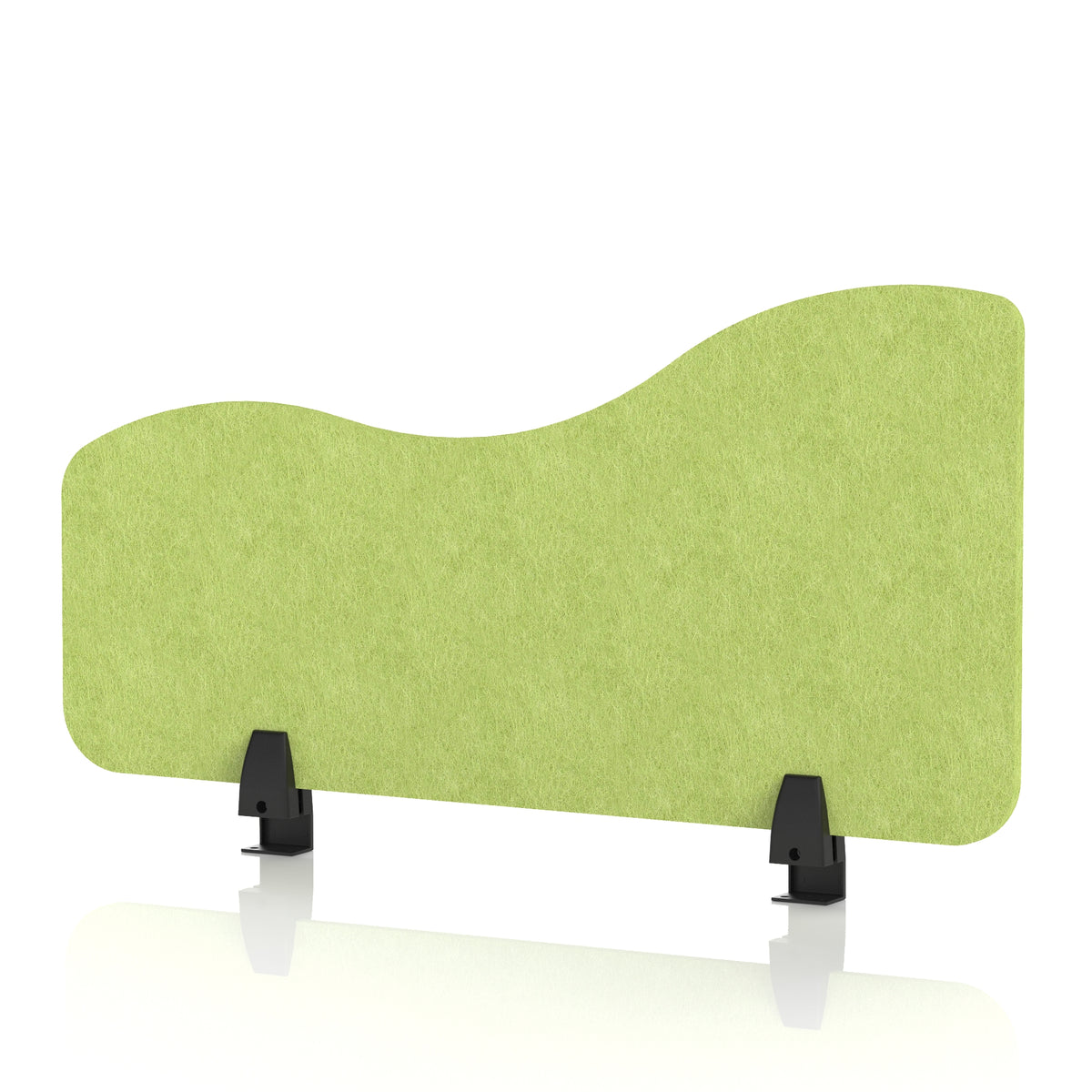 Commercial Acoustic Desk Side Screen – Wave Lime Green 800 - Industrious Decor