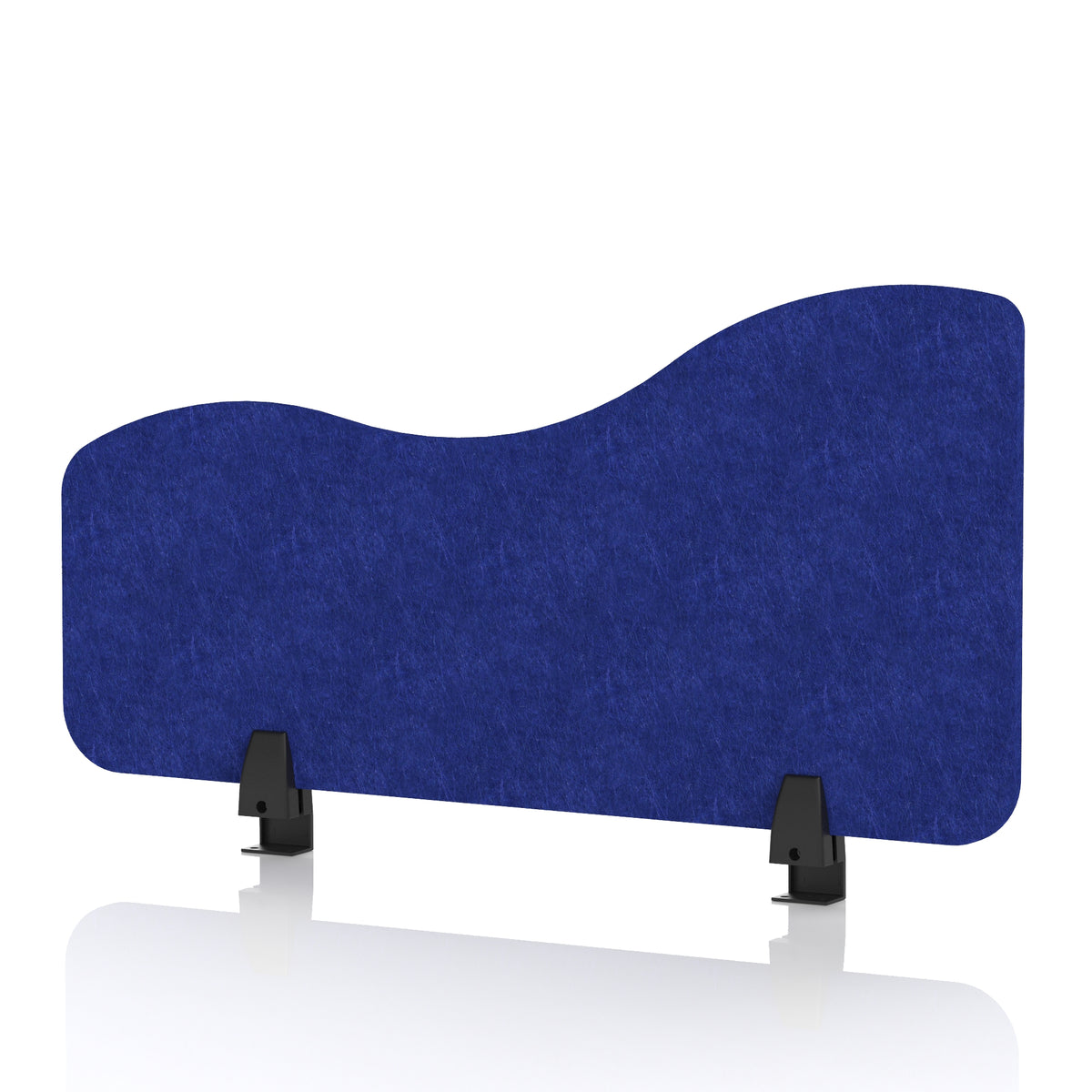 Commercial Acoustic Desk Side Screen – Wave Cobalt Blue 800 - Industrious Decor