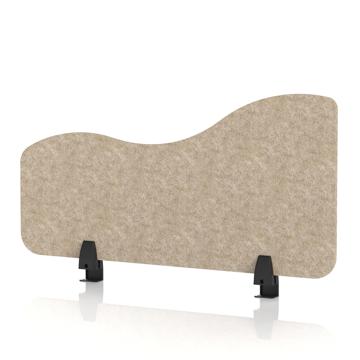 Commercial Acoustic Desk Side Screen – Wave Oatmeal Beige 800 - Industrious Decor