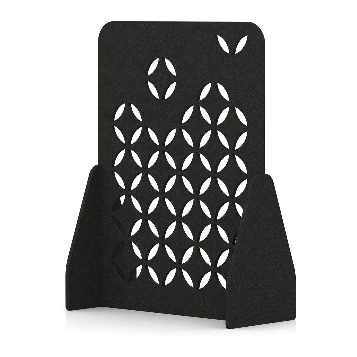 Soren Acoustic Floor Standing Screen Raven Black Petal 1600mm - Industrious Decor