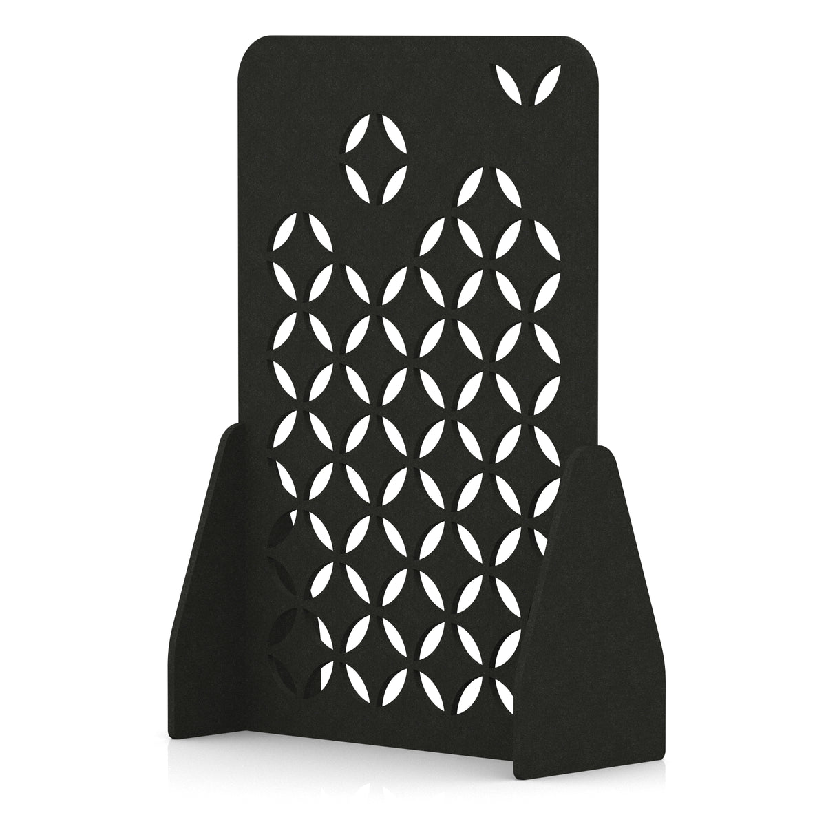 Soren Acoustic Floor Standing Screen Raven Black Petal 1800mm - Industrious Decor