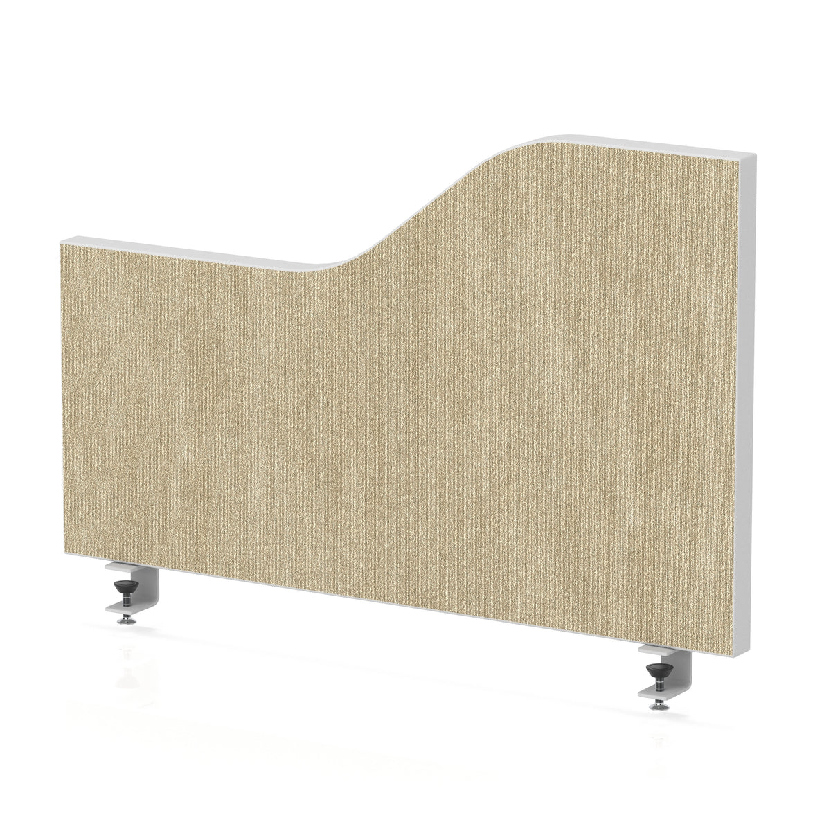 Wave Desktop Privacy Screen – 450mm High Beige 600 - Industrious Decor