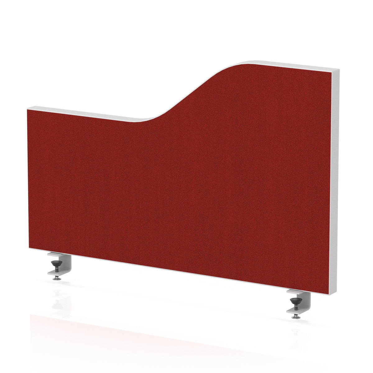 Wave Desktop Privacy Screen – 450mm High Burgundy 600 - Industrious Decor