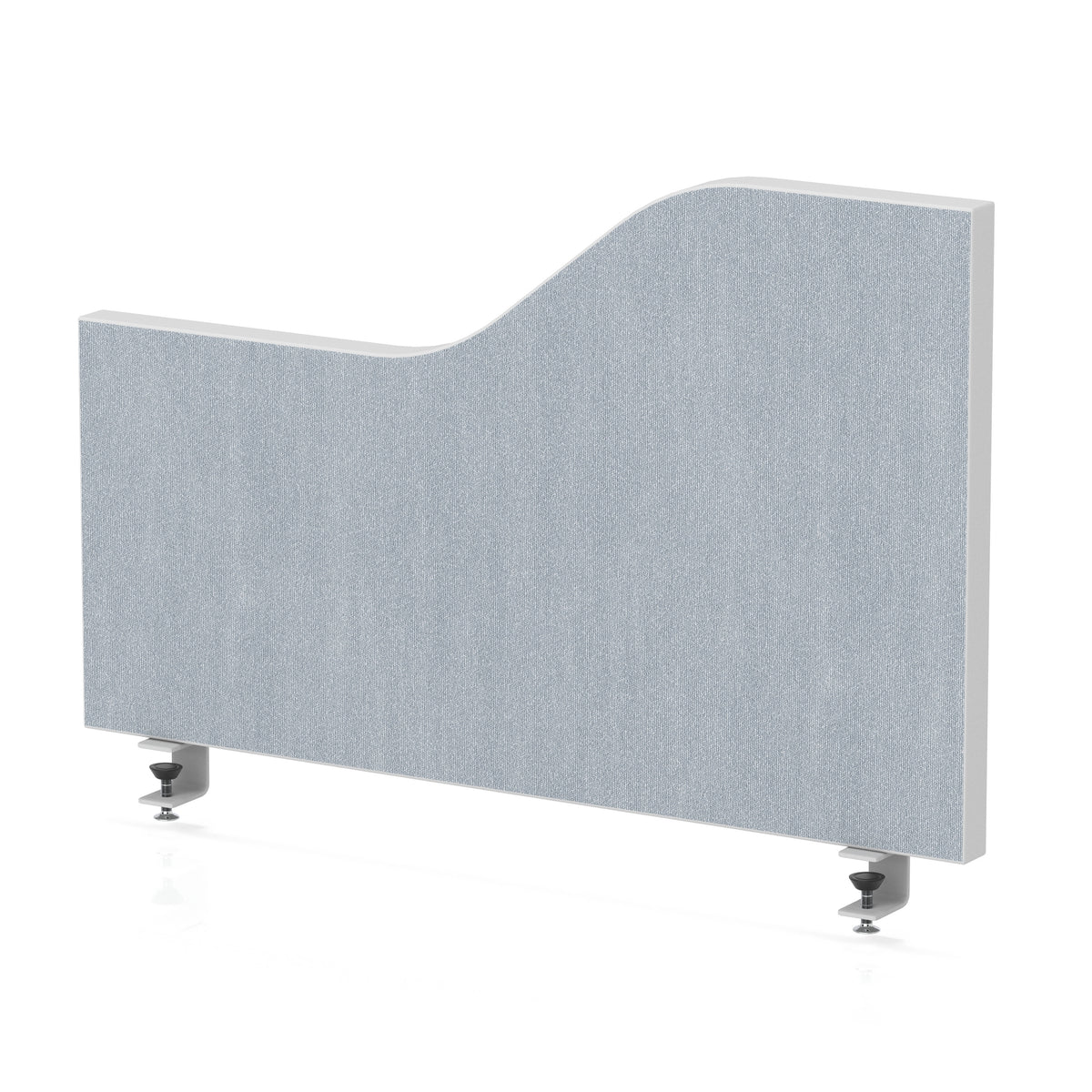 Wave Desktop Privacy Screen – 450mm High Light Grey 600 - Industrious Decor