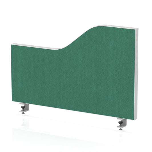 Wave Desktop Privacy Screen – 450mm High Palm Green 600 - Industrious Decor