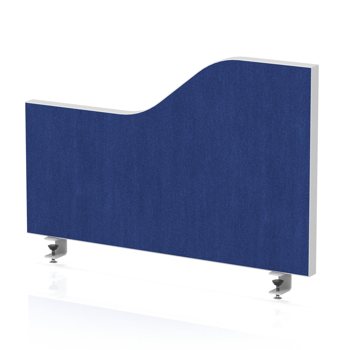 Wave Desktop Privacy Screen – 450mm High Powder Blue 600 - Industrious Decor