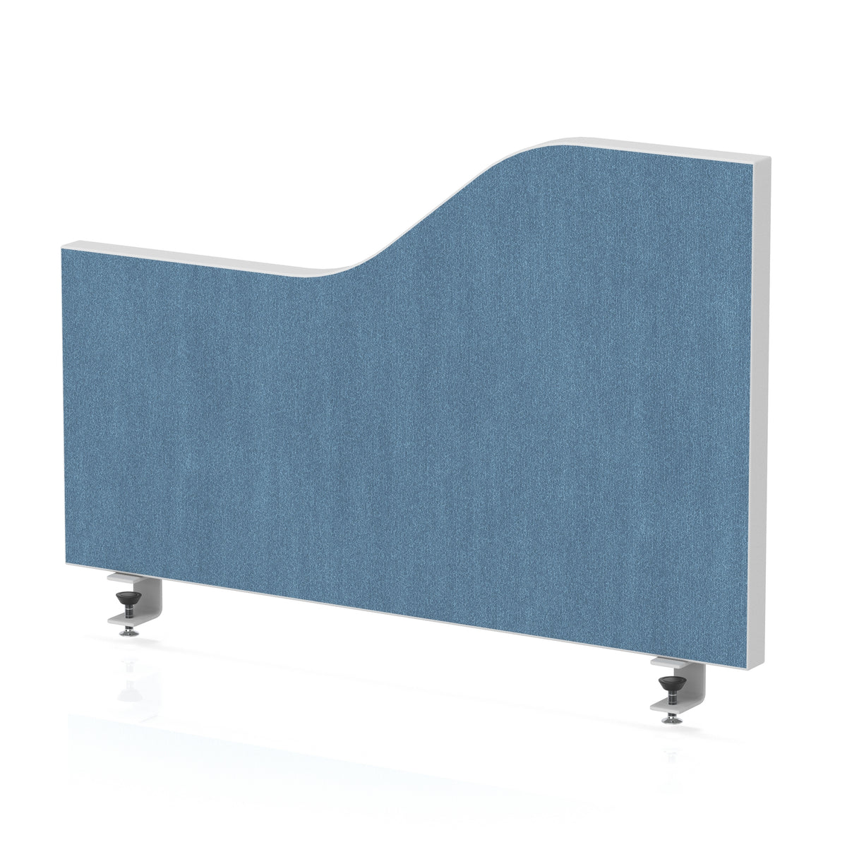 Wave Desktop Privacy Screen – 450mm High Sky Blue 600 - Industrious Decor