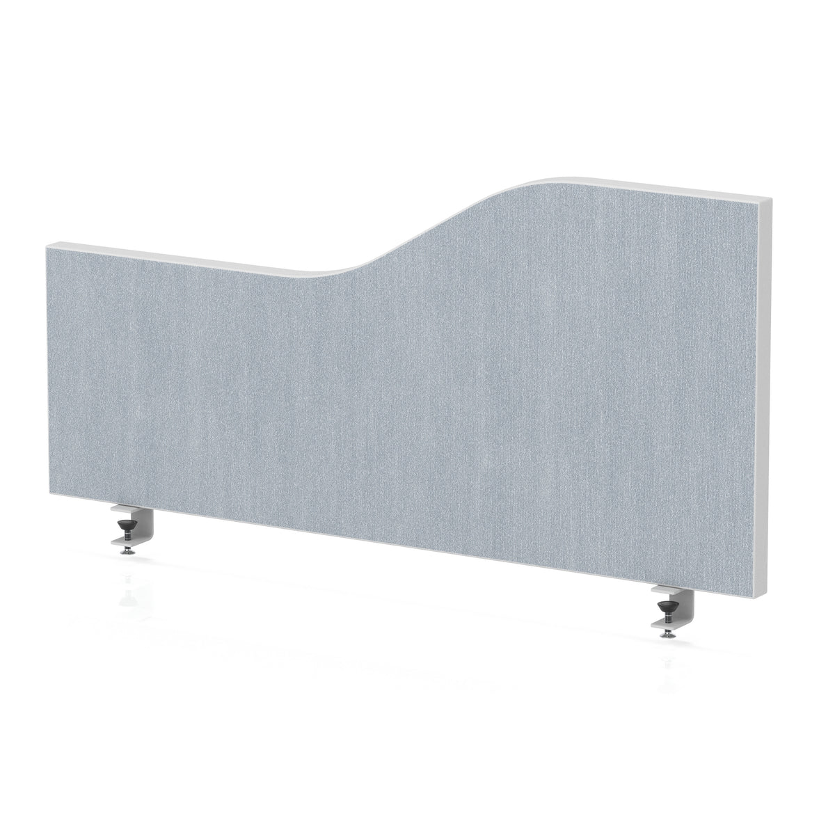 Wave Desktop Privacy Screen – 450mm High Light Grey 800 - Industrious Decor