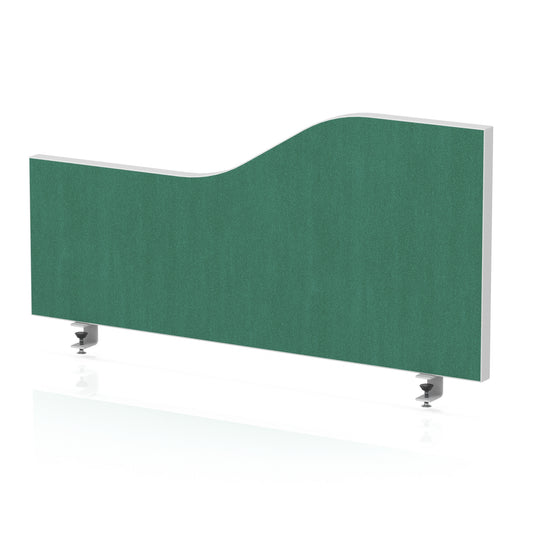 Wave Desktop Privacy Screen – 450mm High Palm Green 800 - Industrious Decor