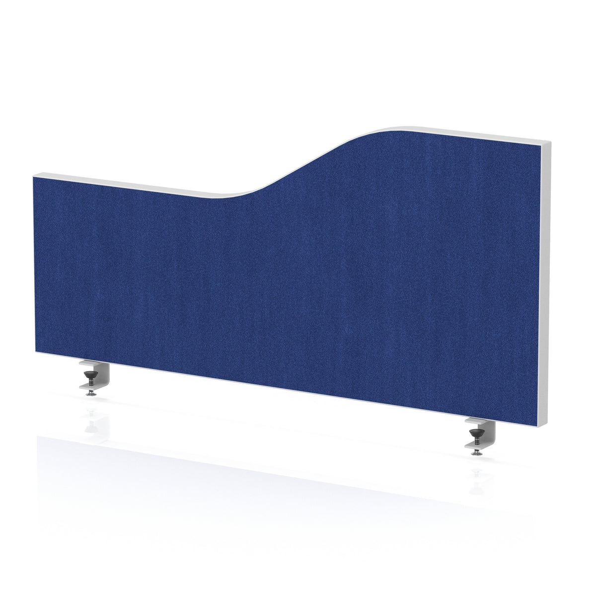 Wave Desktop Privacy Screen – 450mm High Powder Blue 800 - Industrious Decor