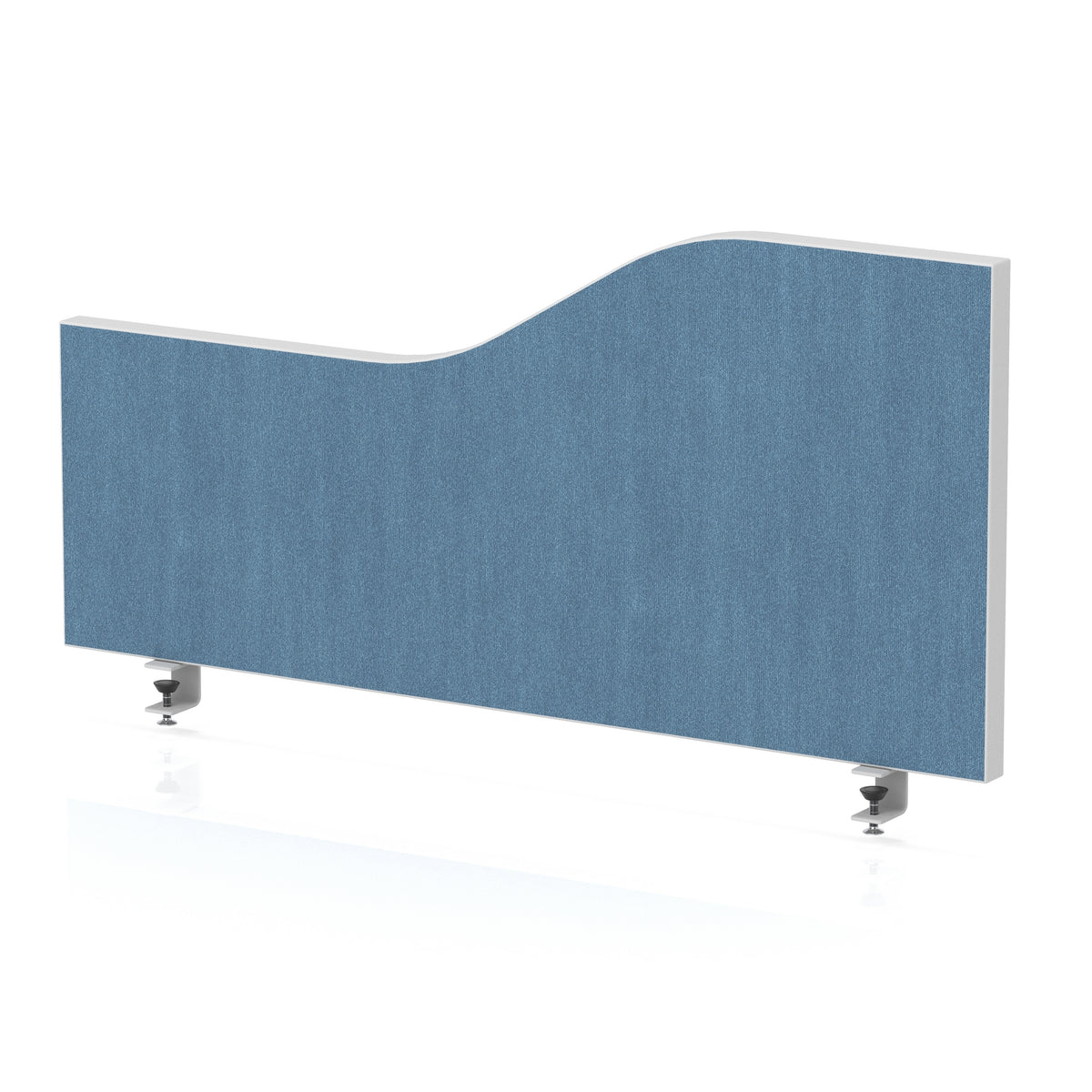 Wave Desktop Privacy Screen – 450mm High Sky Blue 800 - Industrious Decor