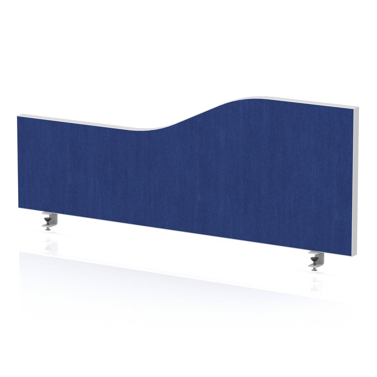 Wave Desktop Privacy Screen – 450mm High Powder Blue 1000 - Industrious Decor