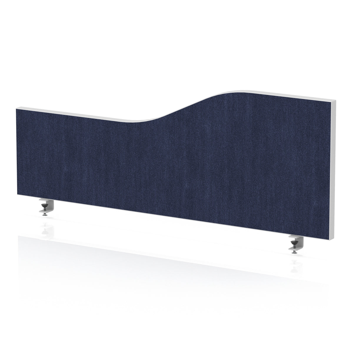 Wave Desktop Privacy Screen – 450mm High Royal Blue 1000 - Industrious Decor
