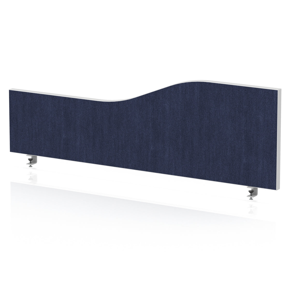 Wave Desktop Privacy Screen – 450mm High Royal Blue 1200 - Industrious Decor
