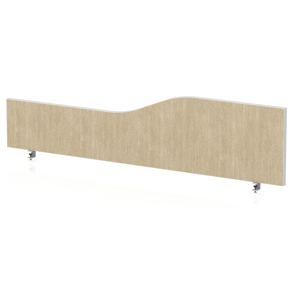 Wave Desktop Privacy Screen – 450mm High Beige 1600 - Industrious Decor