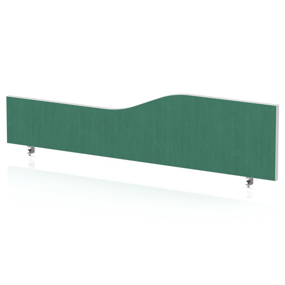 Wave Desktop Privacy Screen – 450mm High Palm Green 1600 - Industrious Decor