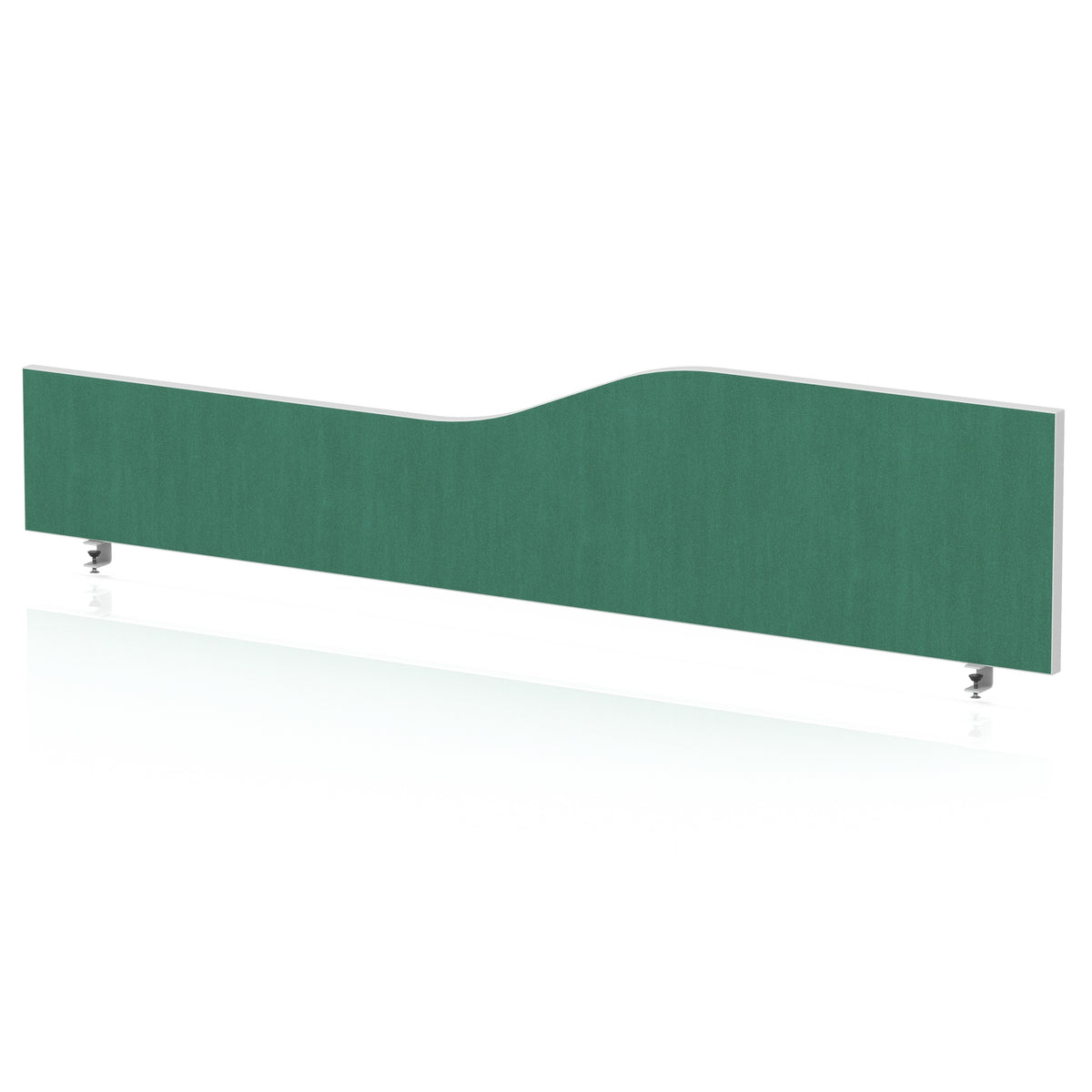 Wave Desktop Privacy Screen – 450mm High Palm Green 1800 - Industrious Decor