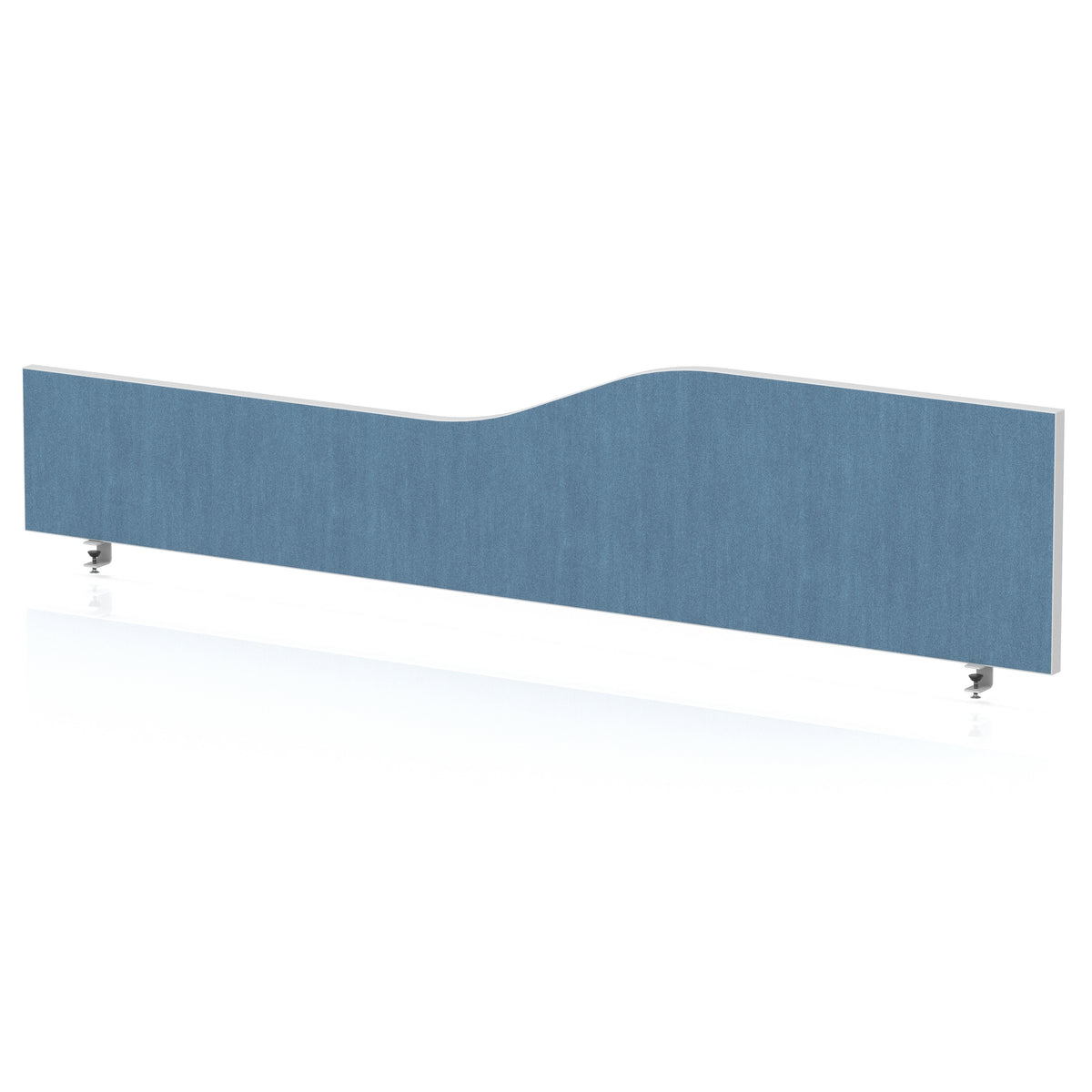 Wave Desktop Privacy Screen – 450mm High Sky Blue 1800 - Industrious Decor