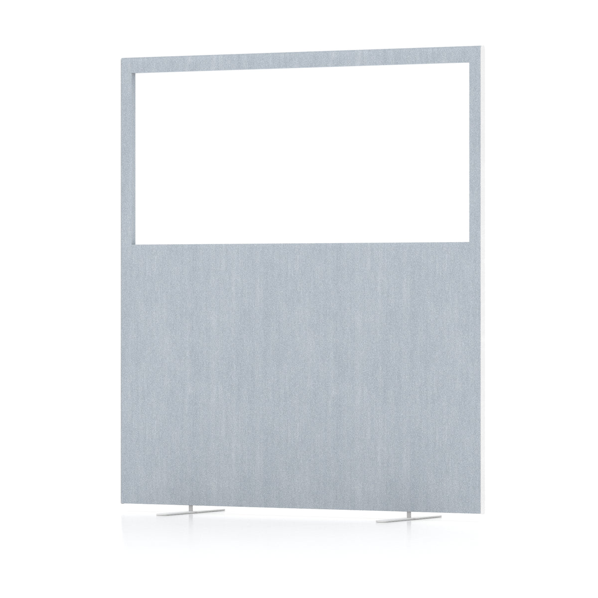 Contour Half-Vision Floor Screen – 1800mm High Light Grey 1600 - Industrious Decor