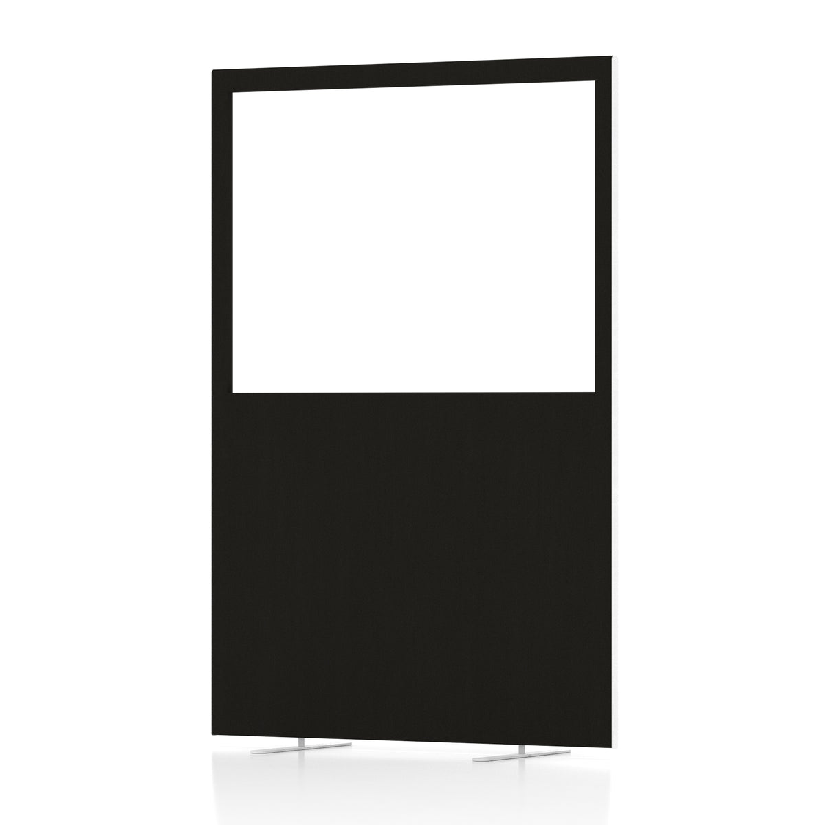 Contour Half-Vision Floor Screen – 1800mm High Black 1200 - Industrious Decor