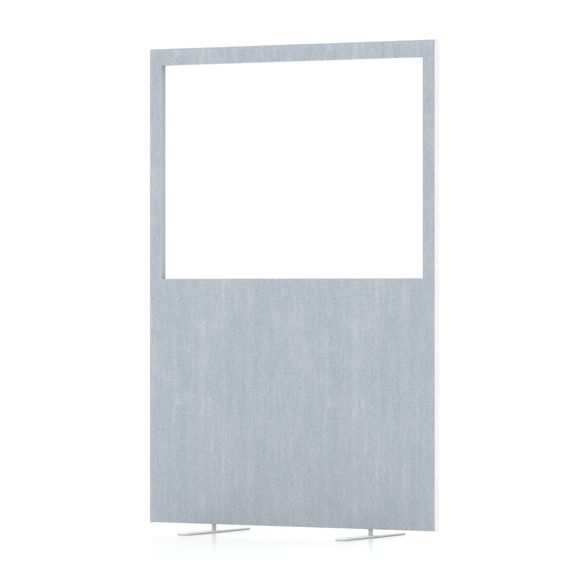 Contour Half-Vision Floor Screen – 1800mm High Light Grey 1200 - Industrious Decor