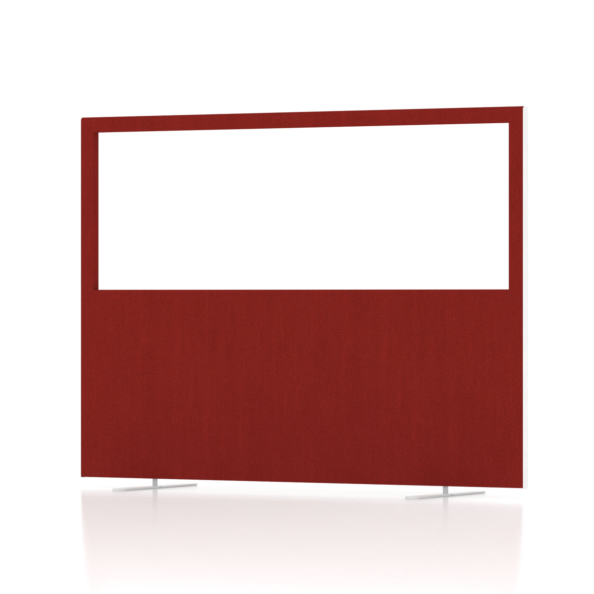Contour Half-Vision Floor Screen – 1200mm High Burgundy 1600 - Industrious Decor