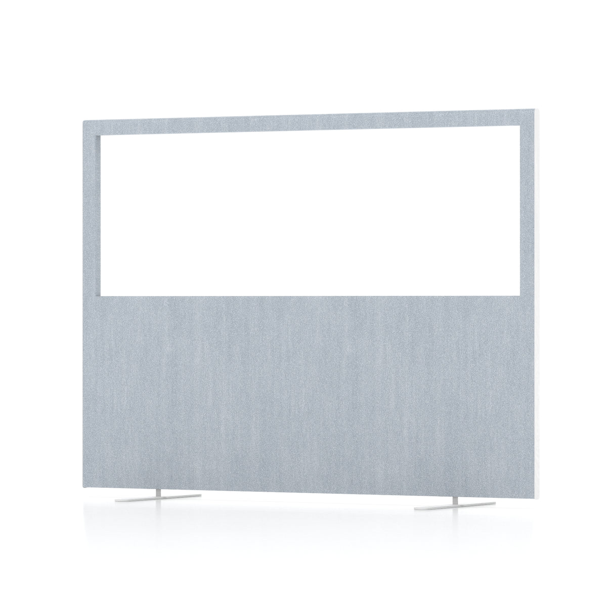 Contour Half-Vision Floor Screen – 1200mm High Light Grey 1600 - Industrious Decor