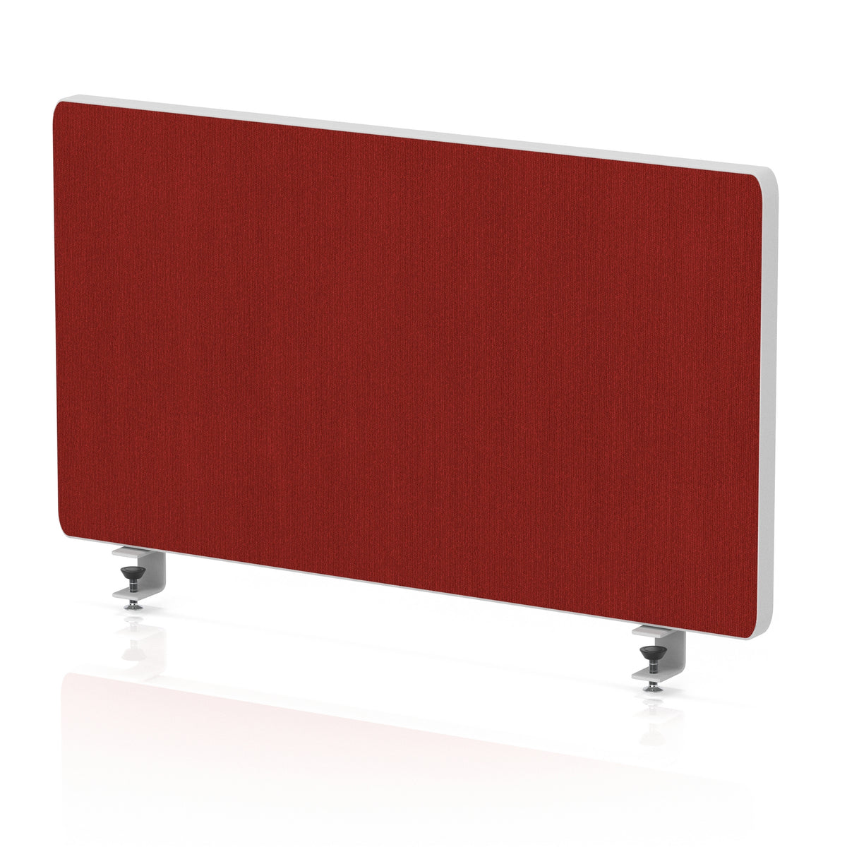 Contour Rounded Desk Privacy Screen – 400mm High Burgundy 600 - Industrious Decor