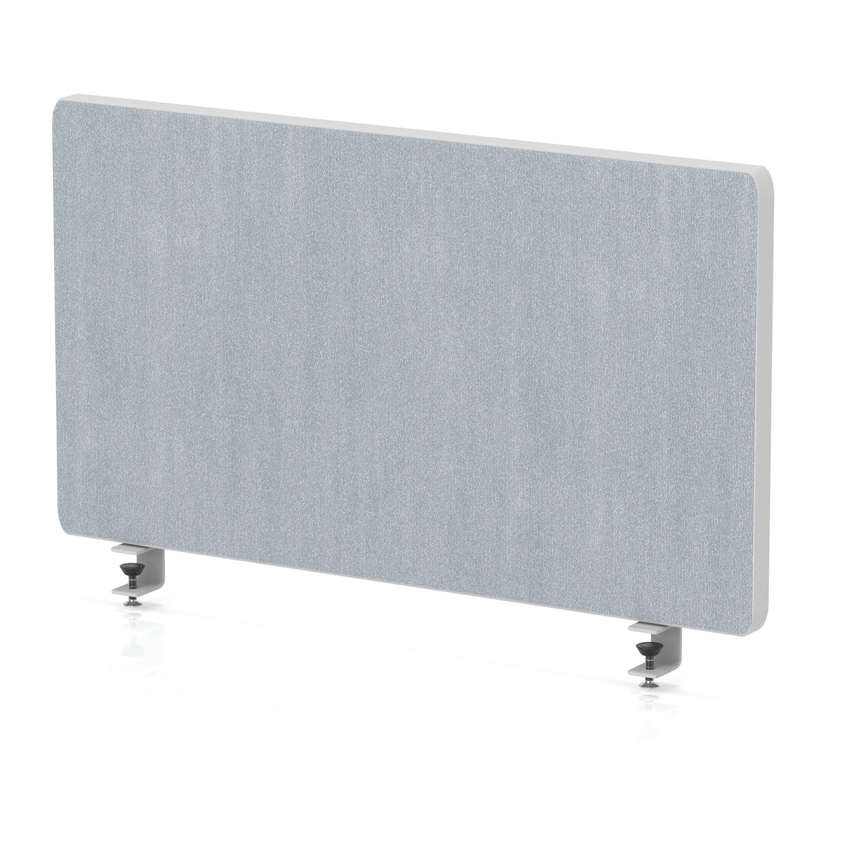 Contour Rounded Desk Privacy Screen – 400mm High Light Grey 600 - Industrious Decor