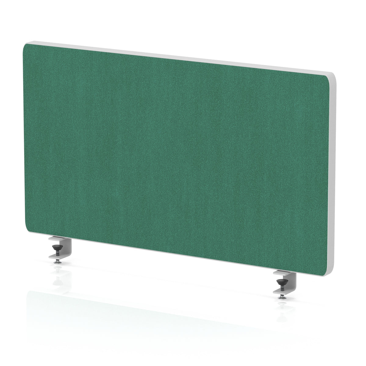 Contour Rounded Desk Privacy Screen – 400mm High Palm Green 600 - Industrious Decor