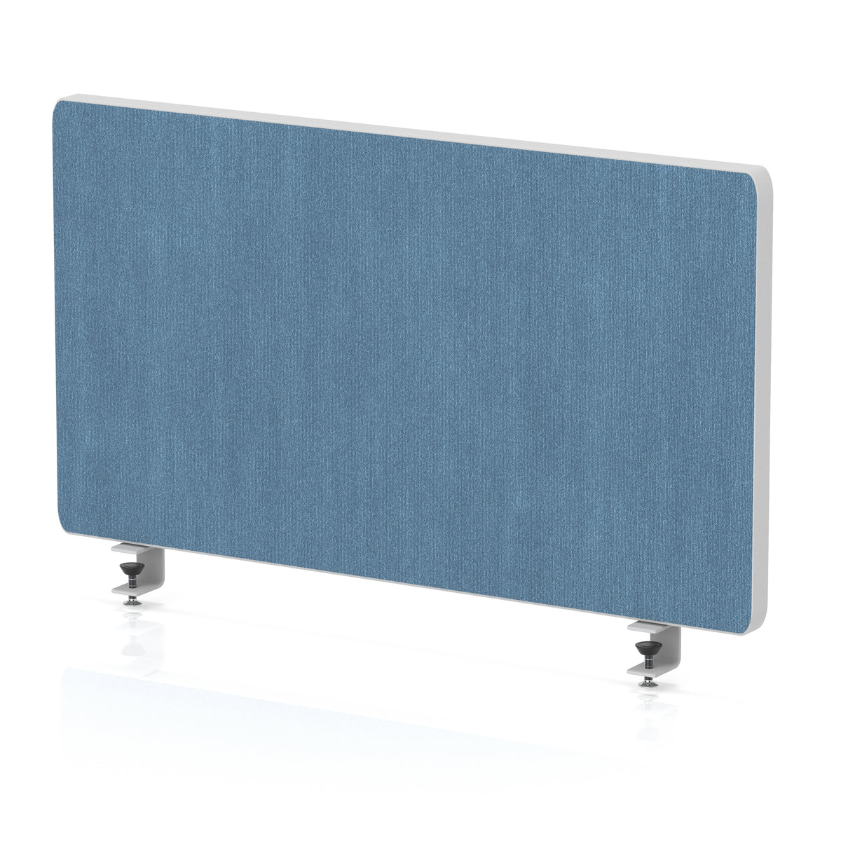 Contour Rounded Desk Privacy Screen – 400mm High Sky Blue 600 - Industrious Decor