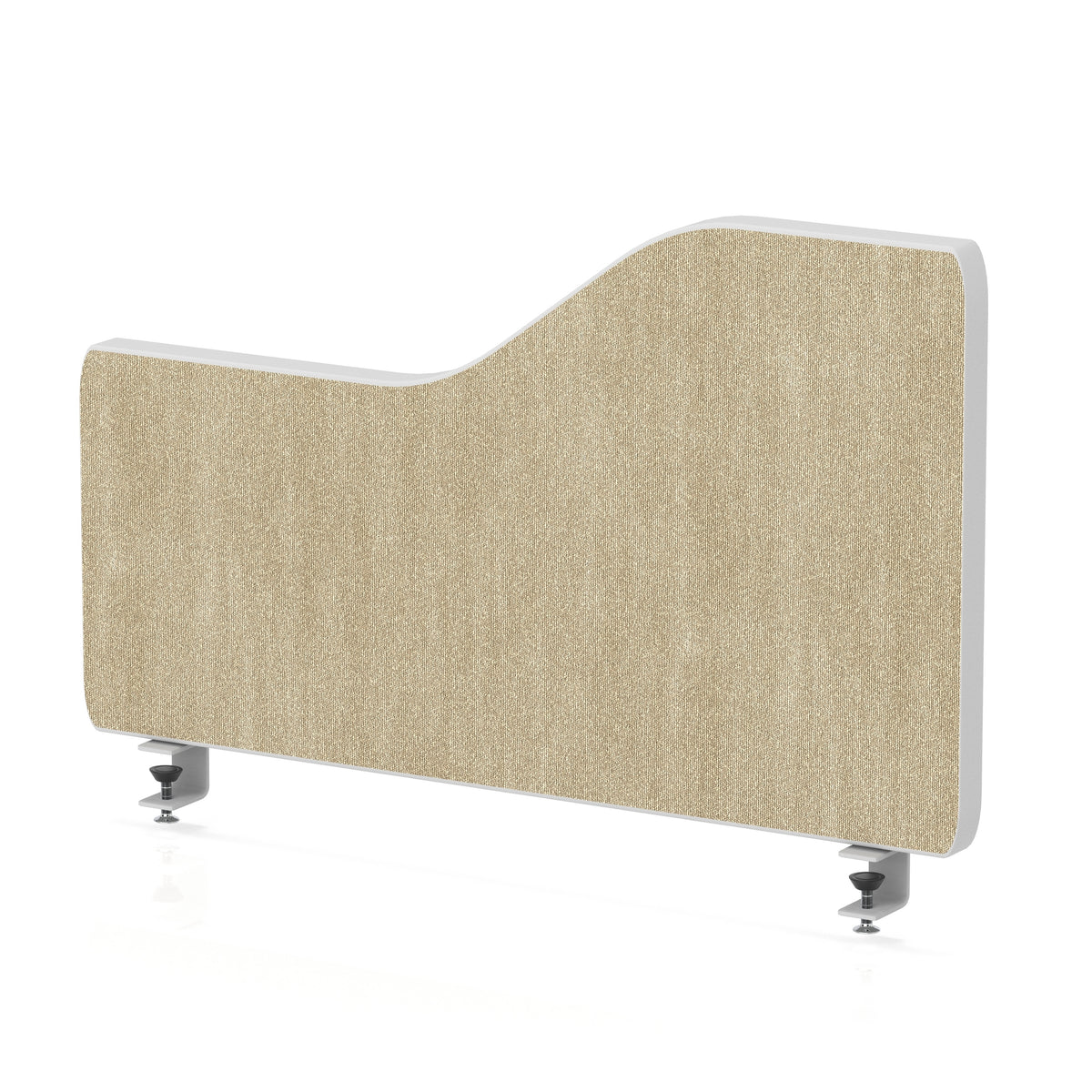 Impulse Plus Wave Screen With Rounded Corners - 400mm High Beige 600 - Industrious Decor