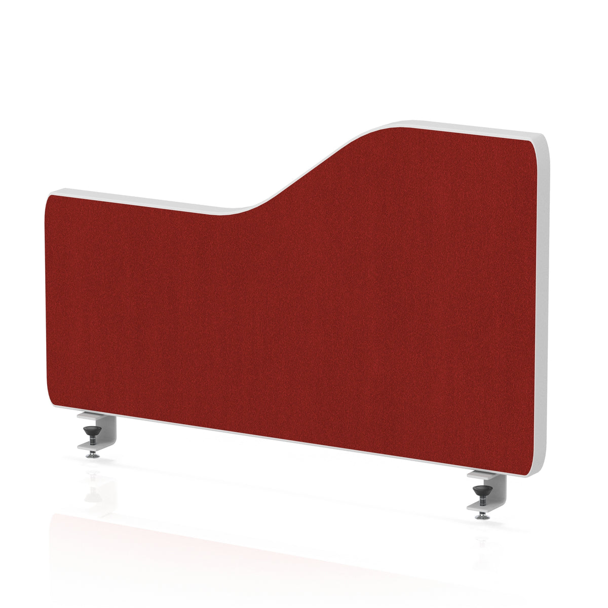 Impulse Plus Wave Screen With Rounded Corners - 400mm High Burgundy 600 - Industrious Decor