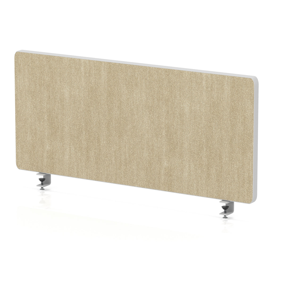 Contour Rounded Desk Privacy Screen – 400mm High Beige 800 - Industrious Decor