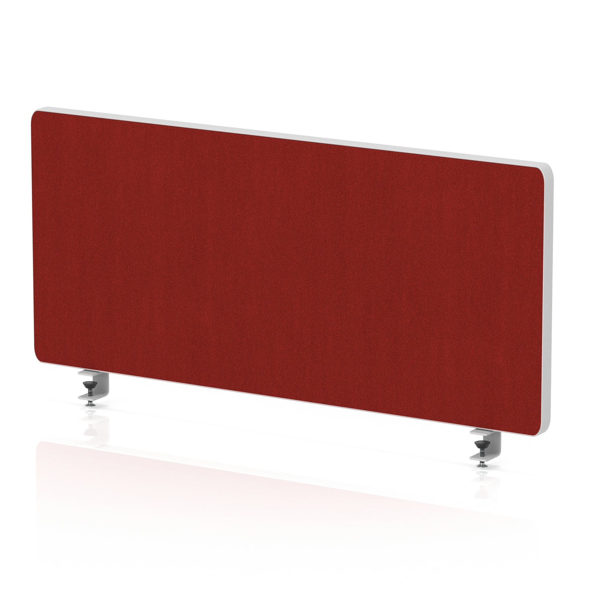 Contour Rounded Desk Privacy Screen – 400mm High Burgundy 800 - Industrious Decor