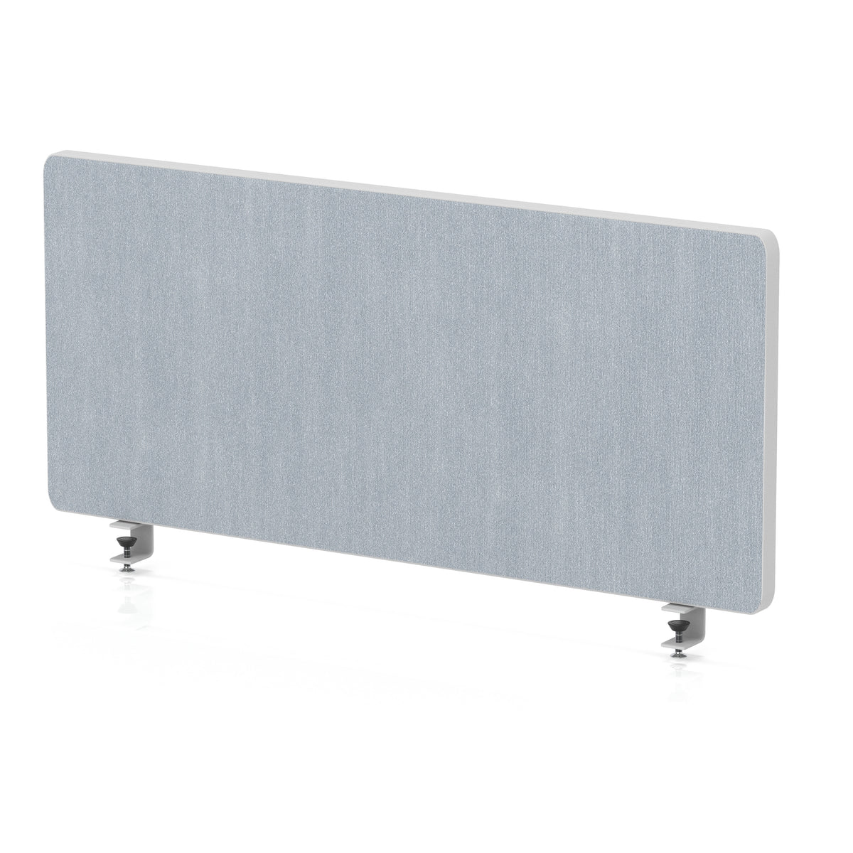 Contour Rounded Desk Privacy Screen – 400mm High Light Grey 800 - Industrious Decor