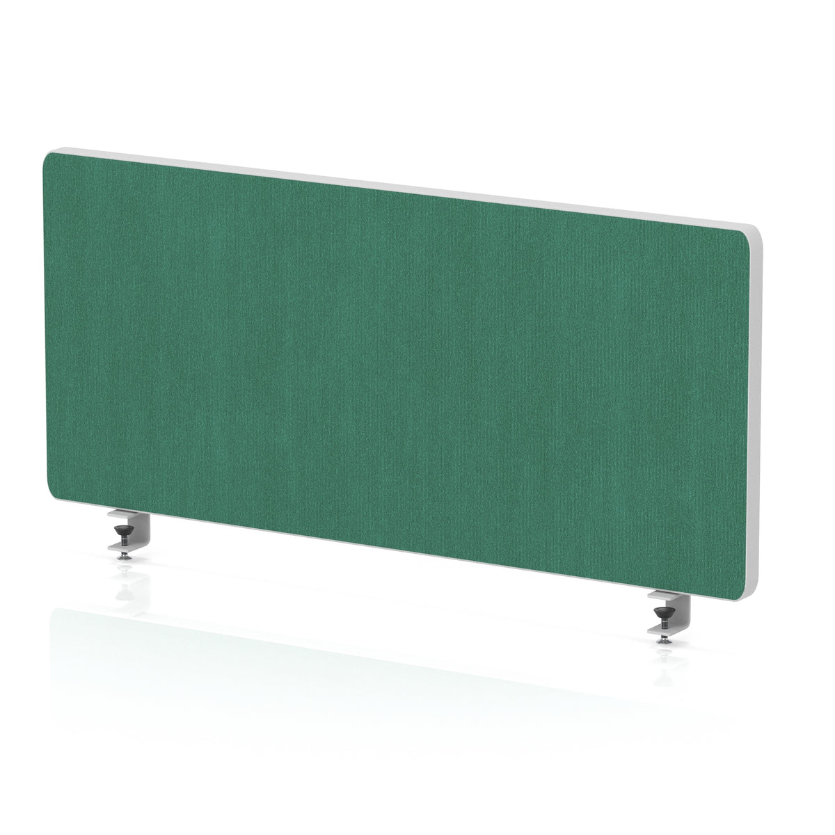 Contour Rounded Desk Privacy Screen – 400mm High Palm Green 800 - Industrious Decor
