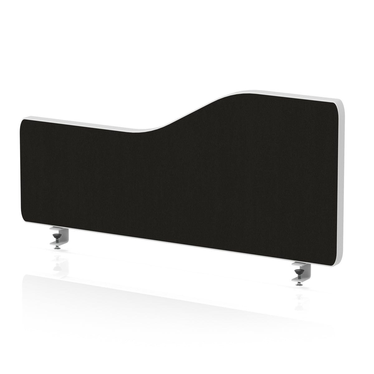 Impulse Plus Wave Screen With Rounded Corners - 400mm High Black 800 - Industrious Decor
