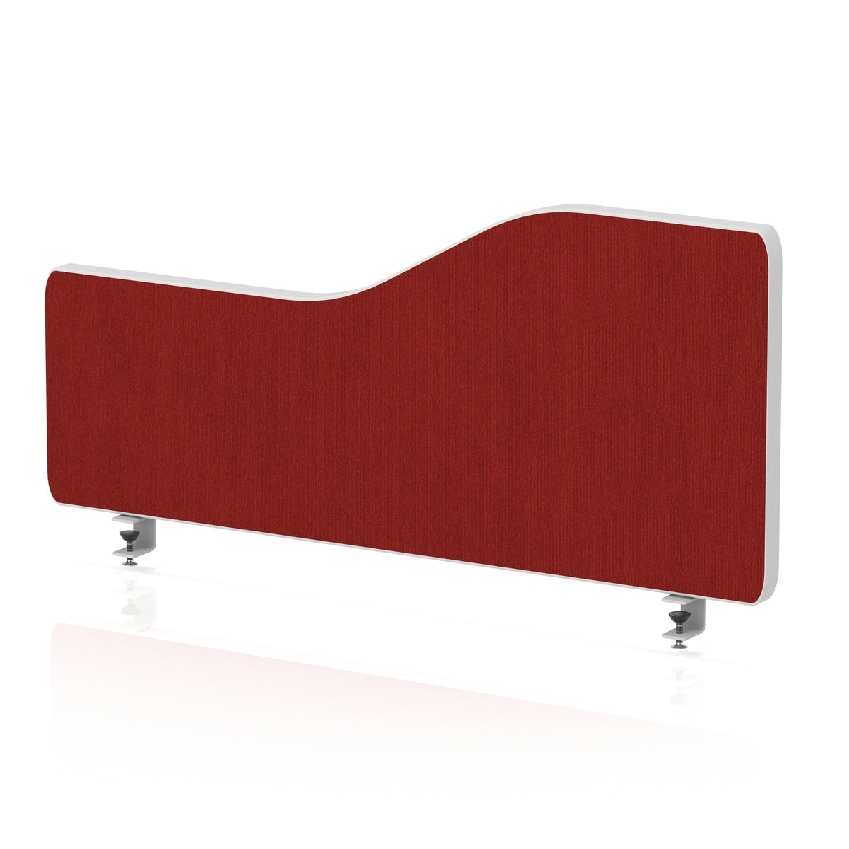 Impulse Plus Wave Screen With Rounded Corners - 400mm High Burgundy 800 - Industrious Decor