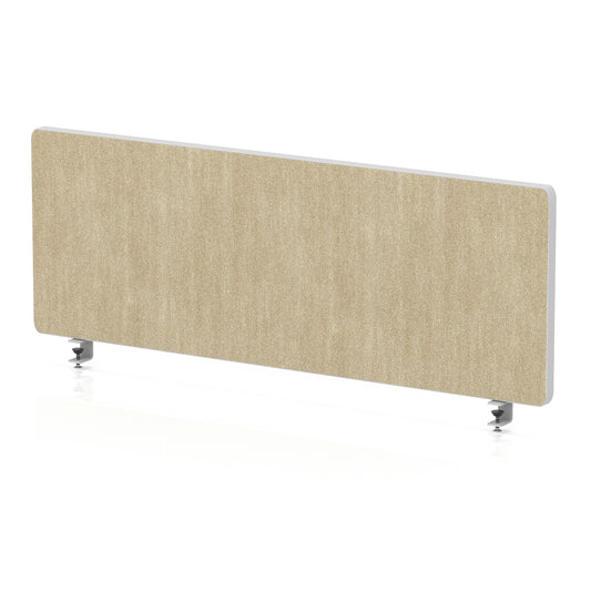 Contour Rounded Desk Privacy Screen – 400mm High Beige 1000 - Industrious Decor