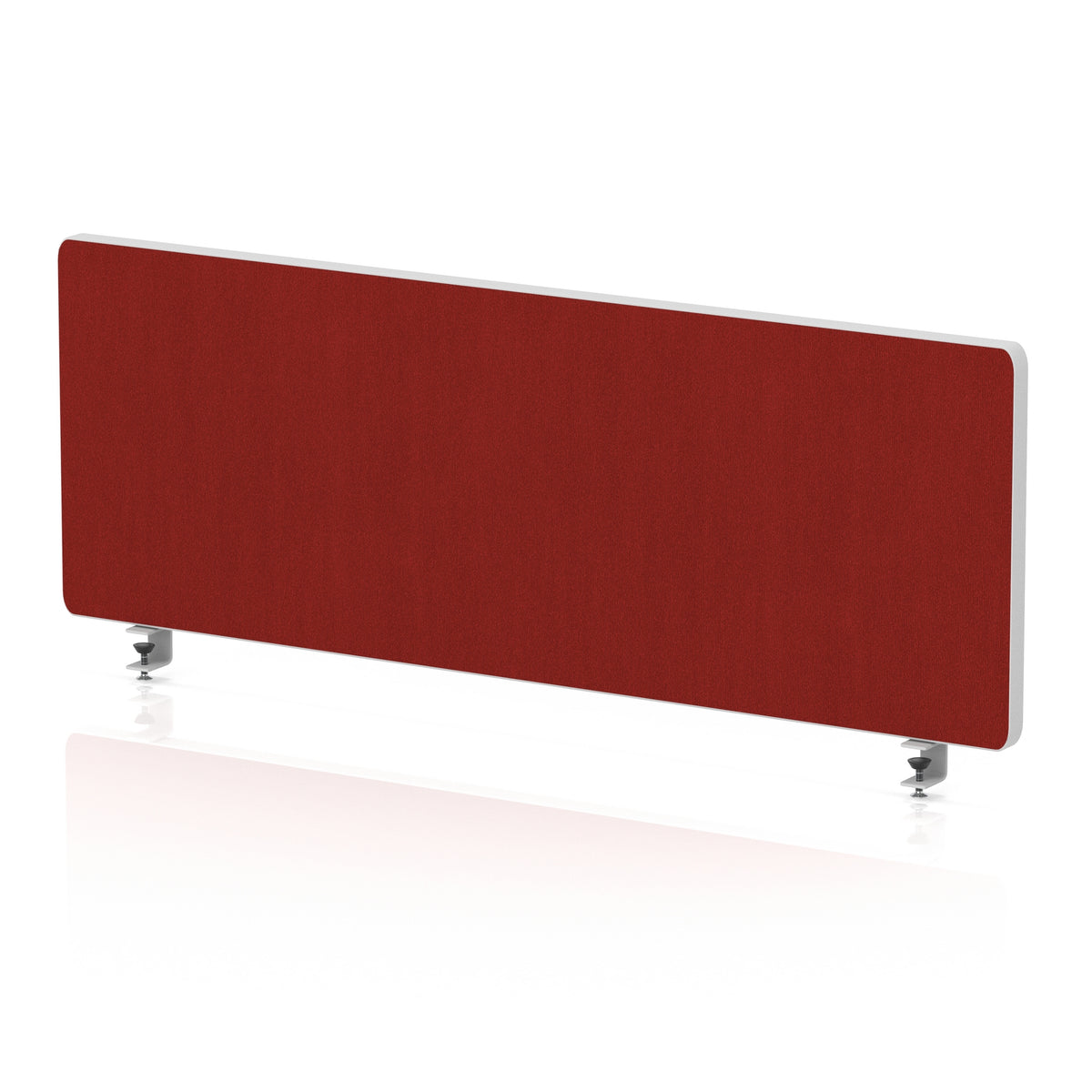 Contour Rounded Desk Privacy Screen – 400mm High Burgundy 1000 - Industrious Decor